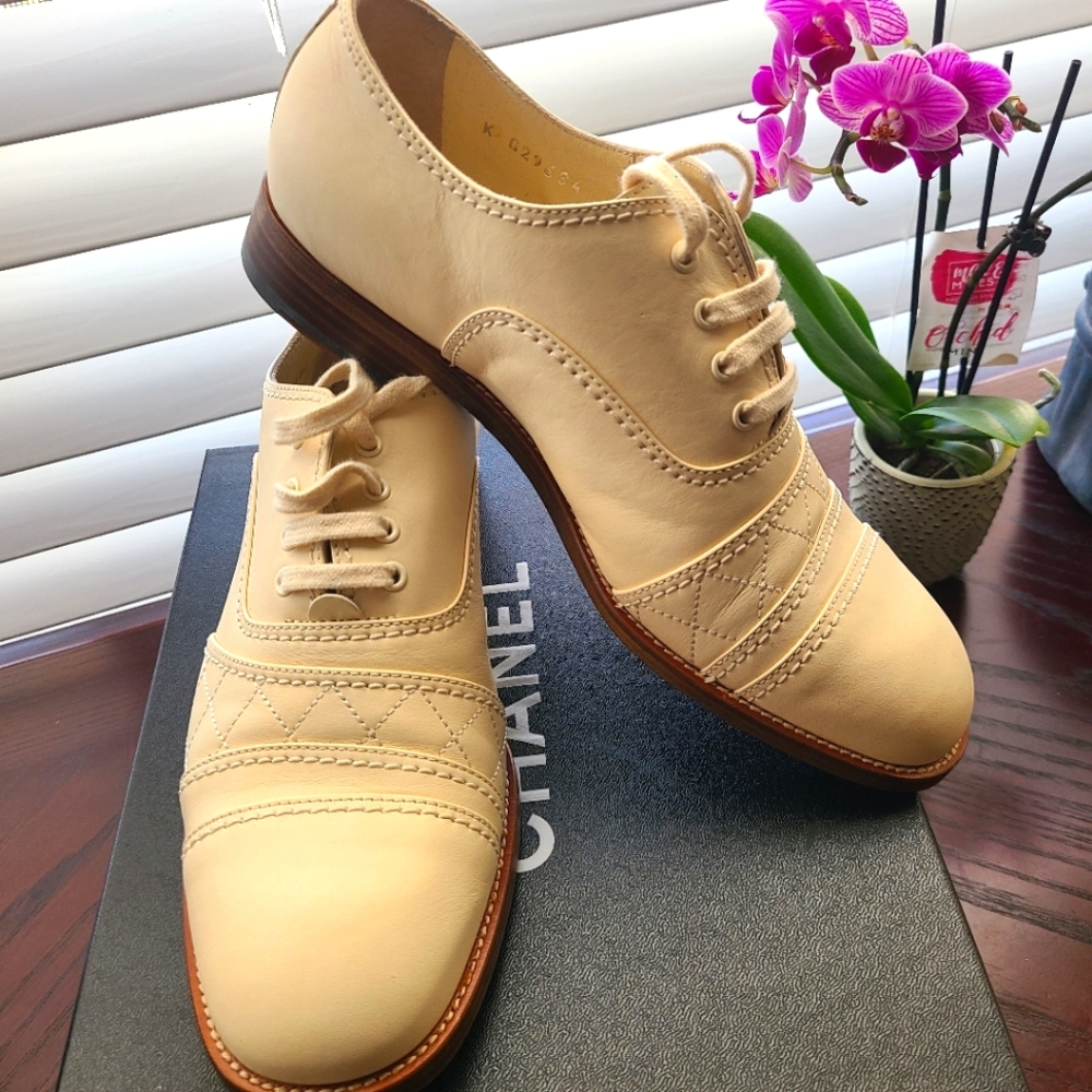 CHANEL Lace Up Oxfords